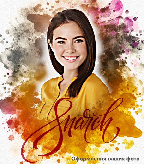 Подарунок на 8 березня – портрет в обробці Acrylic paint Подарунок на 8 березня – портрет в обробці Acrylic paint