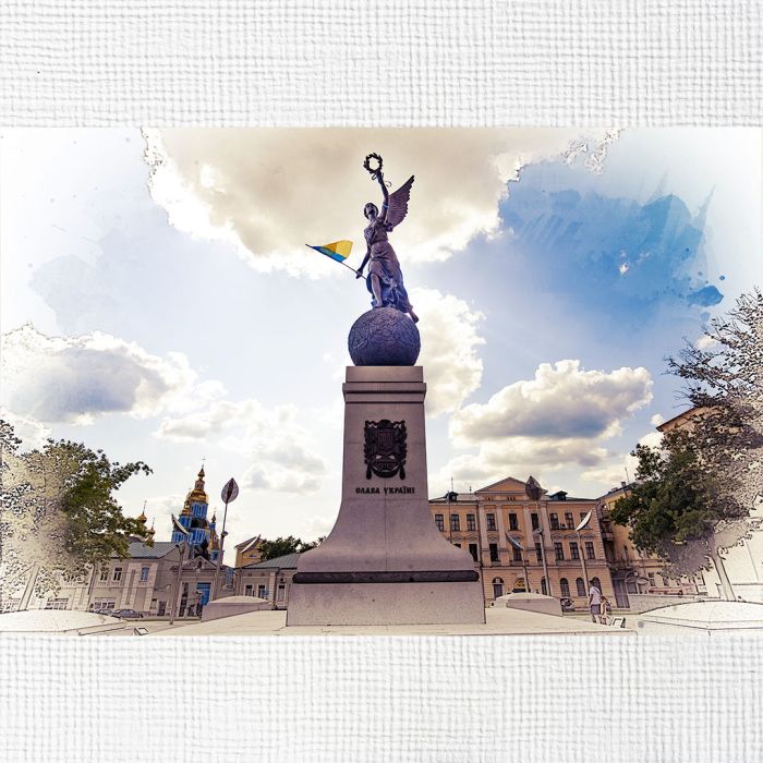 Картина на холсті пам’ятник Незалежності в Харкові