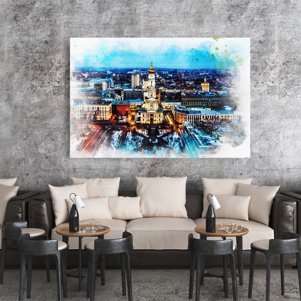 Картина на холсті зимовий Харків