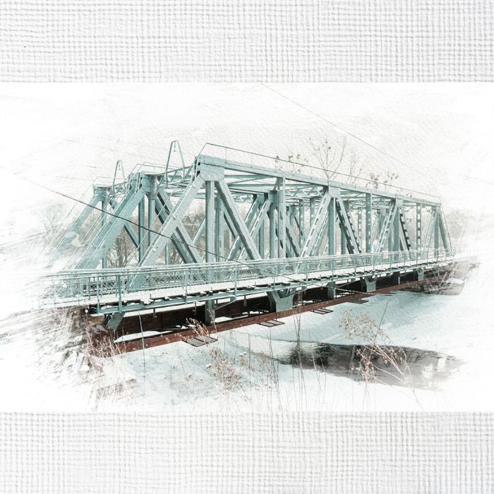 Картина на холсті харківський жд міст