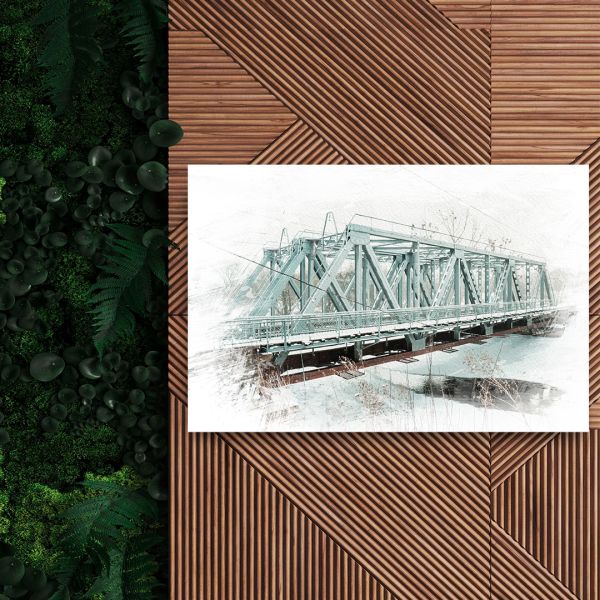 Картина на холсті харківський жд міст