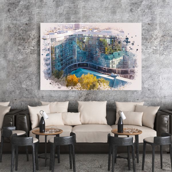 Картина на холсті сучасна харківська архітектура Картина на холсті сучасна харківська архітектура