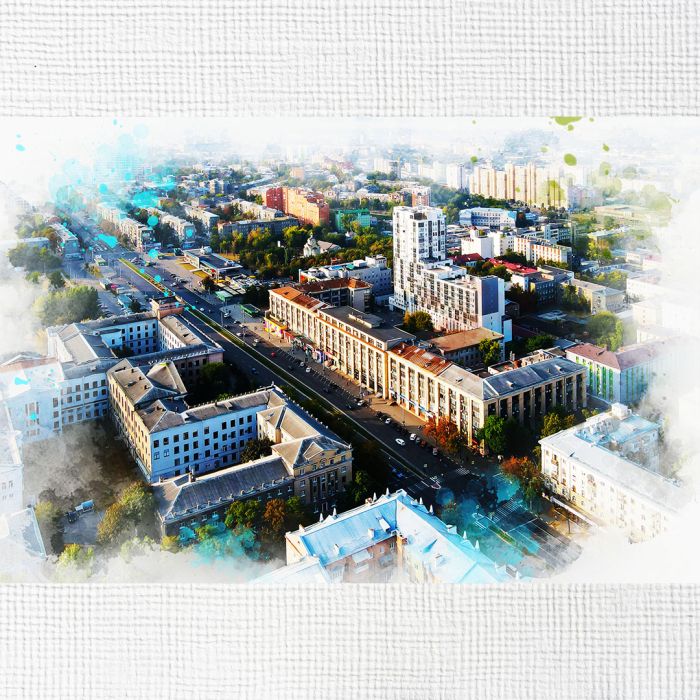 Картина на холсті Харків влітку вид зверху