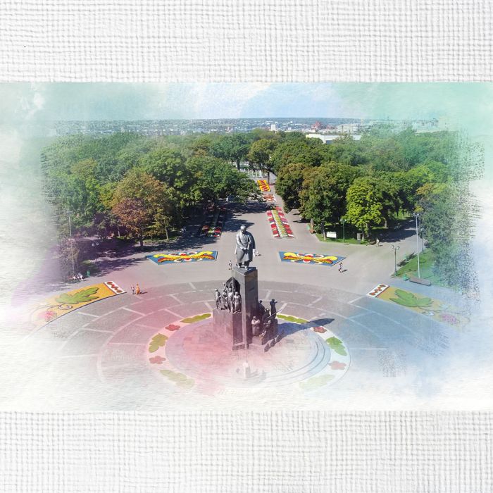 Картина на холсті пам’ятник Т.Г. Шевченку в Харкові