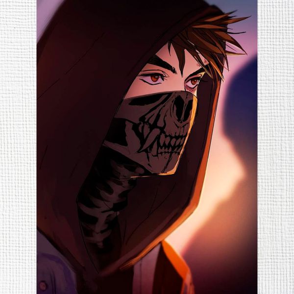 Аніме бой з ghost mask Аніме бой з ghost mask