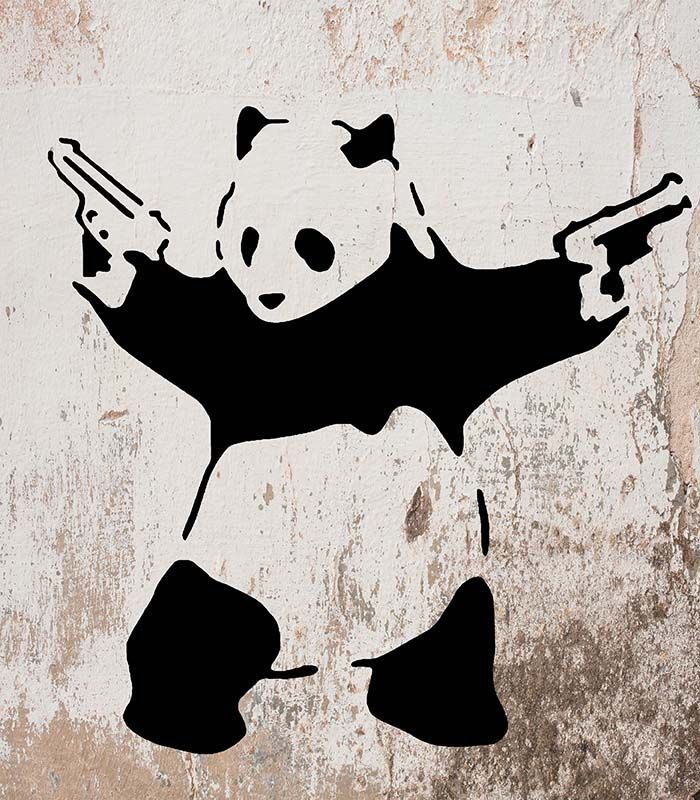 Картина Бенксі – Panda with guns