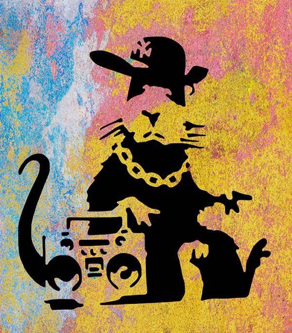 Картина Бенксі – BoomBox Rat Картина Бенксі – BoomBox Rat