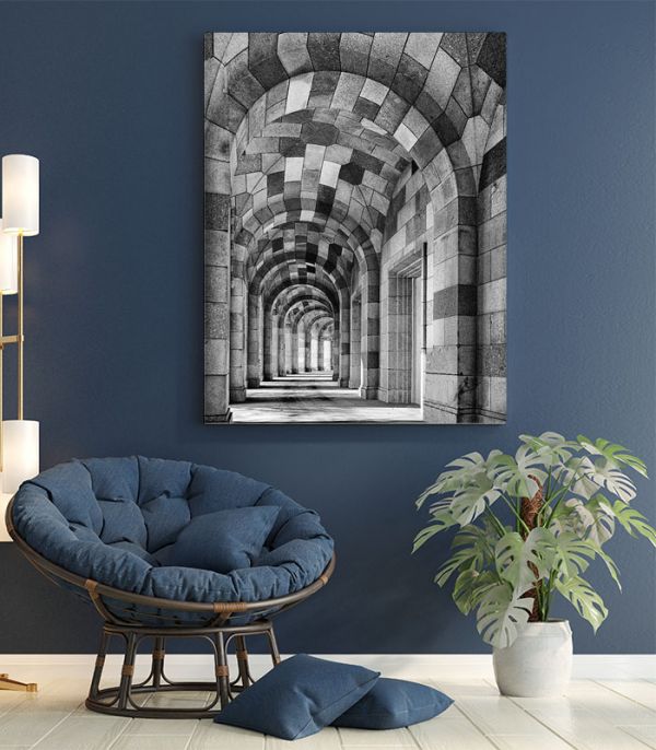 Картина чорно-біла Тунельна балка Картина чорно-біла Тунельна балка