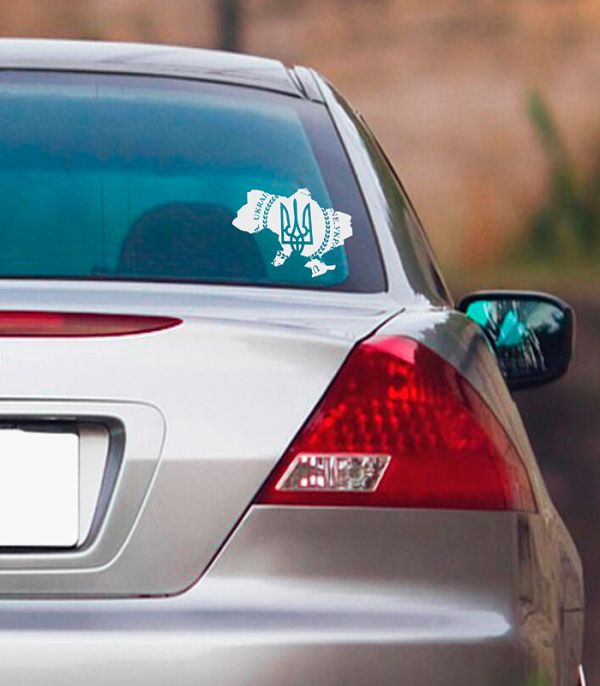 Наліпка тризуб на мапі України