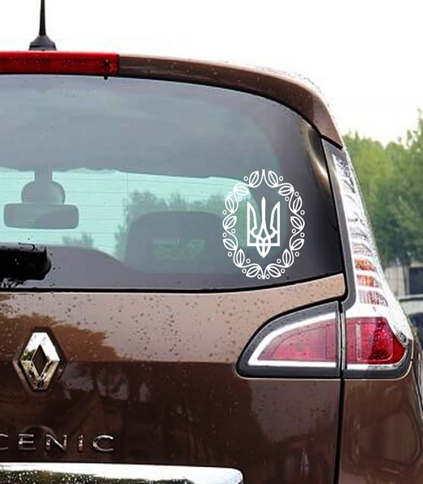 Наліпка тризуб на машину Наліпка тризуб на машину