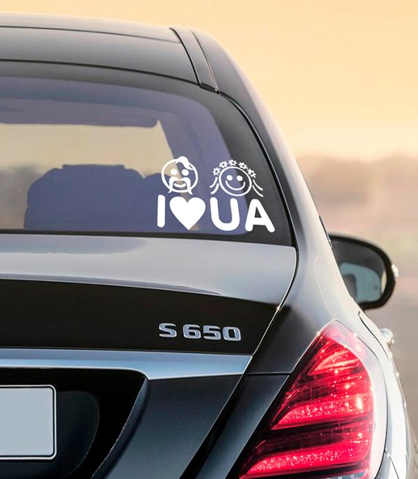 Наліпка I love UA Наліпка I love UA
