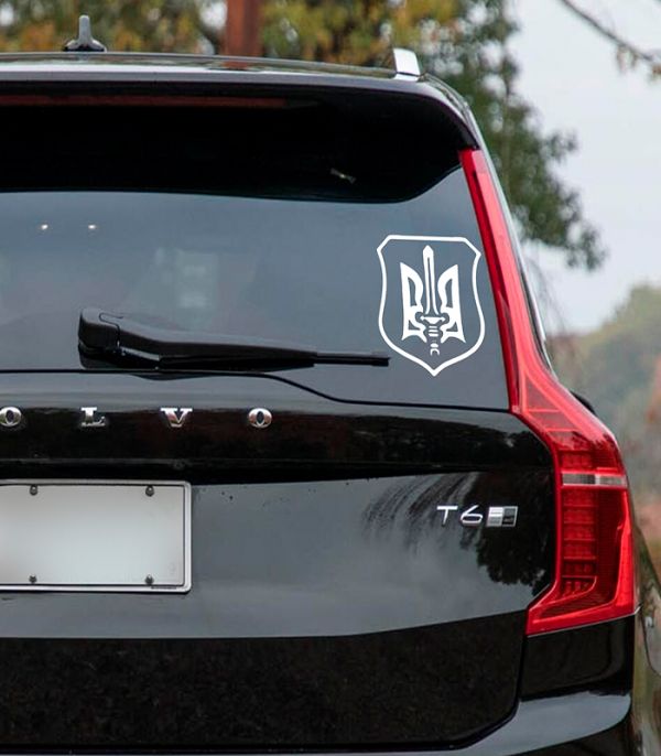 Наліпка тризуб на щиті Наліпка тризуб на щиті