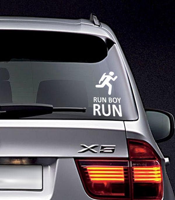 Наліпка run boy run