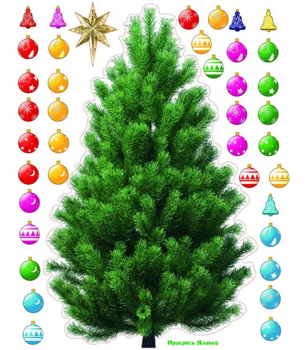Липка ялинка - новорічна наклейка №2 Липка ялинка - новорічна наклейка №2