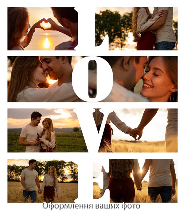 Друк на холсті – картина колаж до дня Закоханих №2 Друк на холсті – картина колаж до дня Закоханих №2