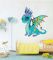 Наклейка для кімнати дівчинки – Блакитна дракоша