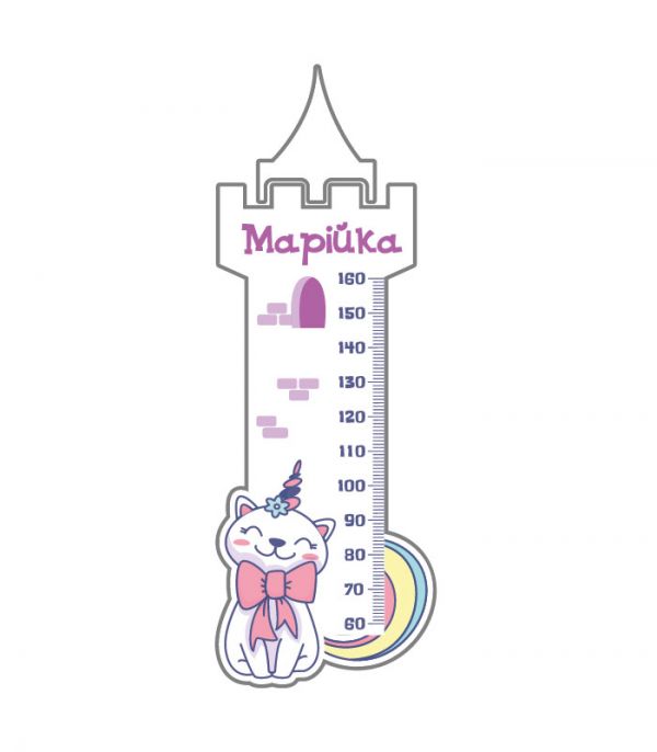 Наклейки для дівчат – Ростова лінійка для Марійки