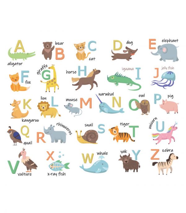 Наклейки для дівчинки – Абетка