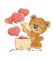 Наклейки для дівчинки – Ведмедик з кулями