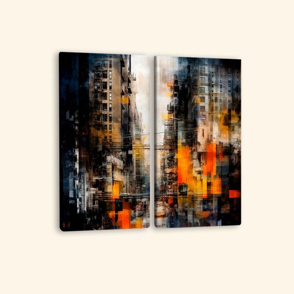 Картина з декількох частин сіті арт