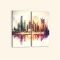 Картина з декількох частин Нью-Йорк абстракція