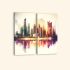 Картина з декількох частин Нью-Йорк абстракція