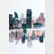 Картина з декількох частин Хмарочоси віддзеркалення