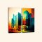 Картина з декількох частин будівлі в поп стилі