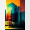 Картина з декількох частин будівлі в поп стилі