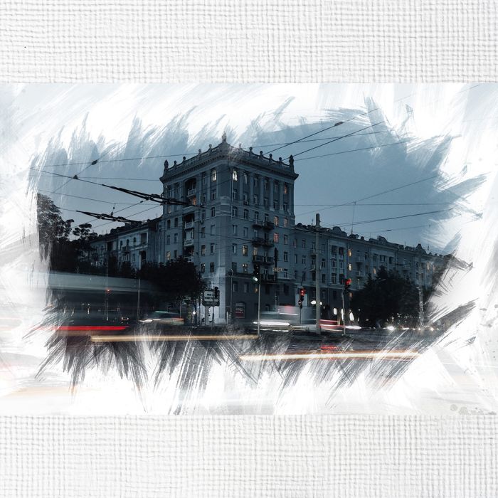 Картина на холсті будівля на Яворницького
