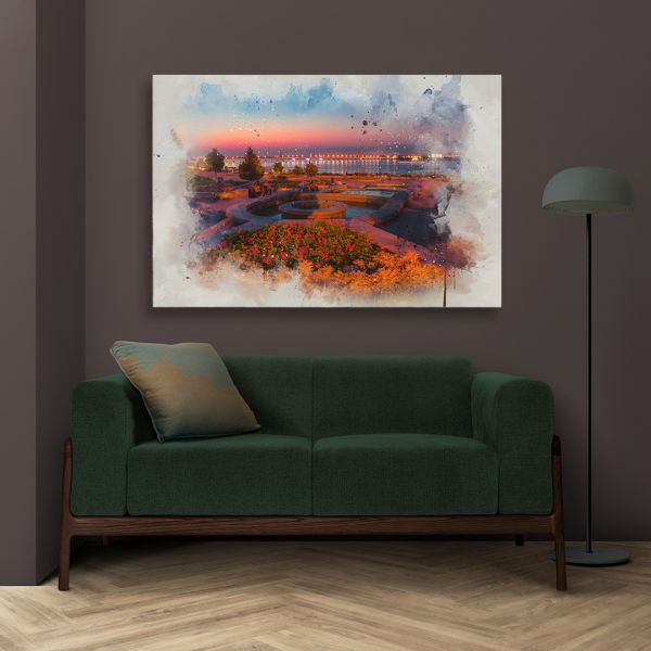 Картина на холсті сквер в парку Шевченка Картина на холсті сквер в парку Шевченка