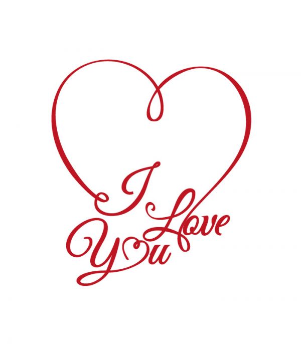 Вінілові наклейки на стіну – I love you Вінілові наклейки на стіну – I love you
