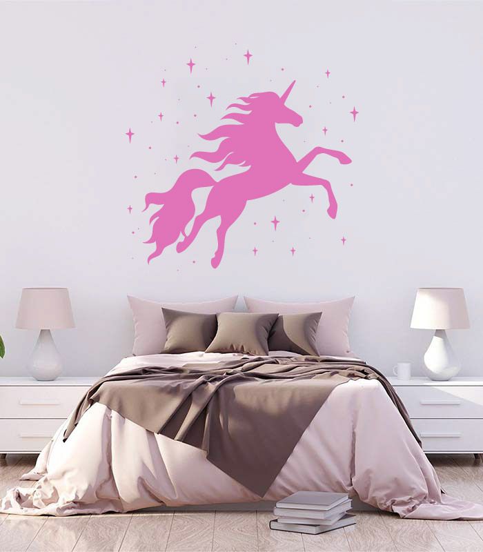 Вінілова наклейка – Рожевий єдиноріг
