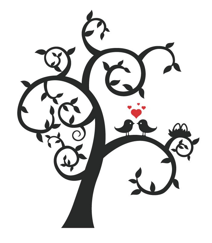 Інтер’єрні наклейки – Дерево кохання