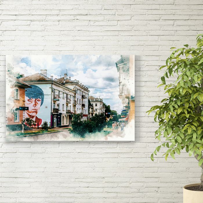 Картина на холсті мурал в місті Чернігів