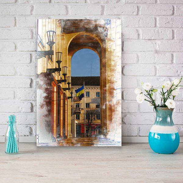 Картина на холсті прапор України в Чернігові Картина на холсті прапор України в Чернігові