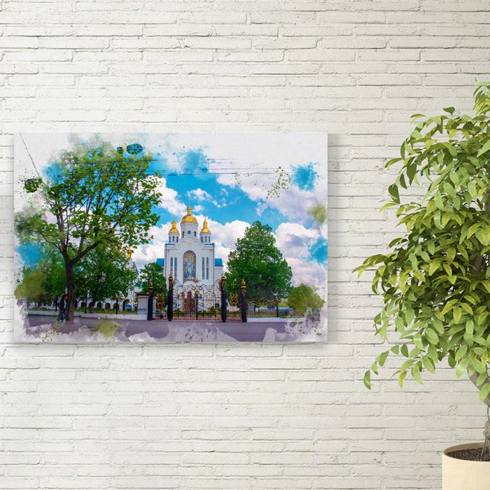 Картина на холсті храм усіх святих в Чернігові