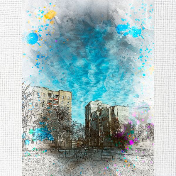 Картина на холсті житлові масиви Чернігова