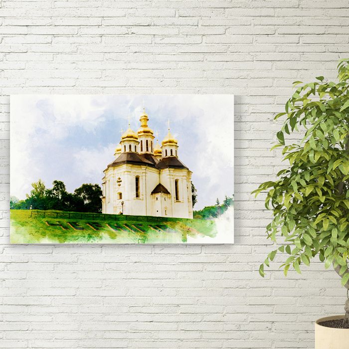 Картина на холсті Катерининська цервка в місті Чернігів