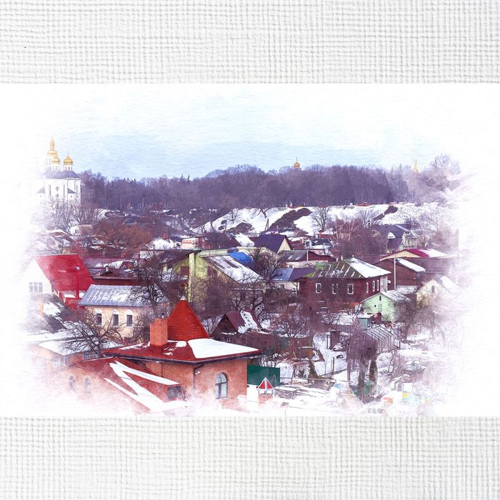 Картина на холсті зимовий Чернігів