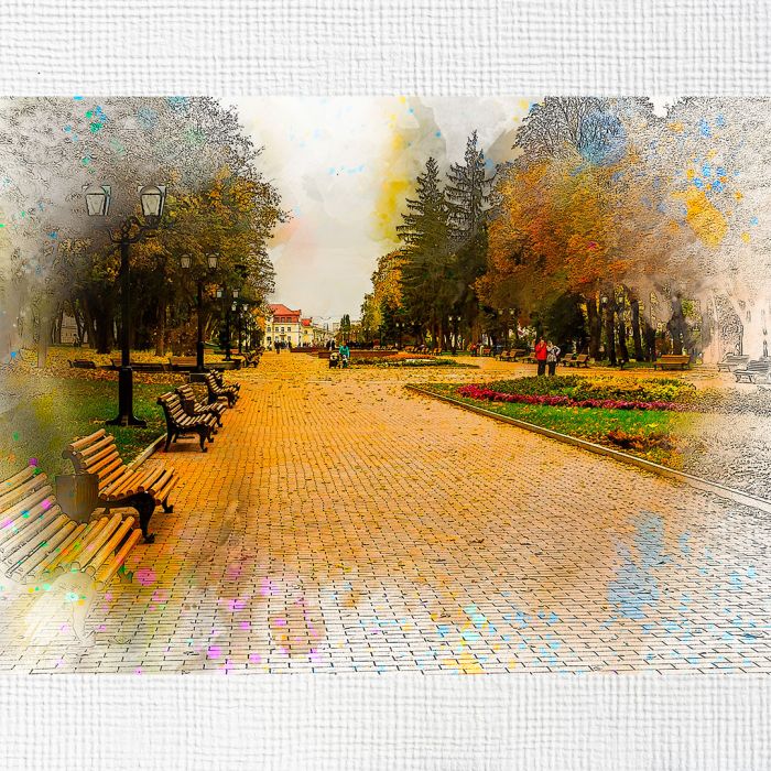 Картина на холсті парк в місті Чернігів