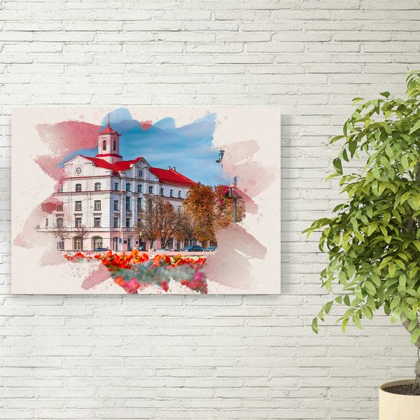 Картина на холсті будівлі Чернігова