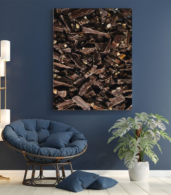 Картина шматочки чорного шоколаду Картина шматочки чорного шоколаду