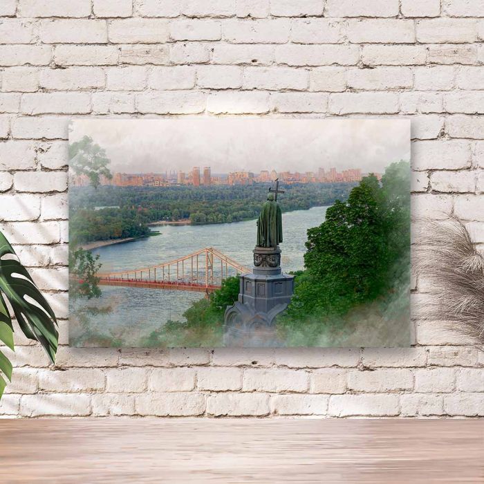 Картина на холсті пам’ятка Володимиру Великому в Києві
