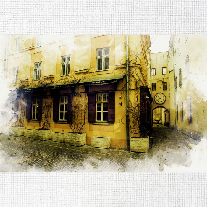 Картина на холсті провулки старого Львова