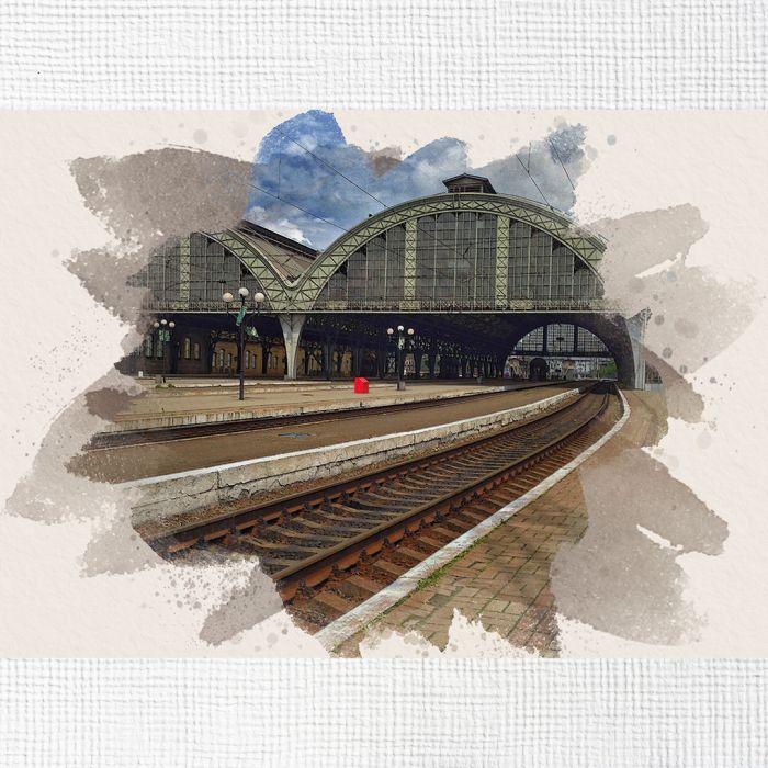 Картина на холсті львівський вокзал