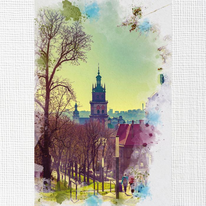 Картина на холсті пейзажи міста Львів