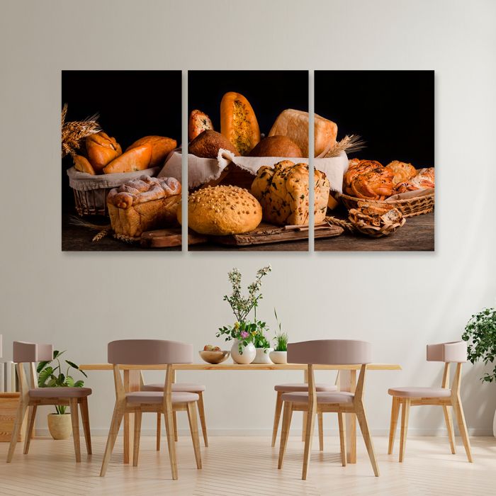 Модульні картини на стіну Хлібний натюрморт