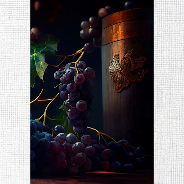 Модульні картини на стіну Келих вина з виноградом