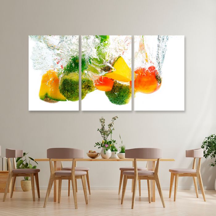Модульні картини на стіну Овочі в воді